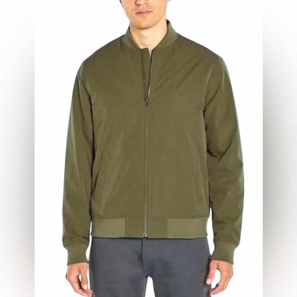 NWT Banana Republic Men's‎ Large Olive Green Bomber Jacket Full Zip